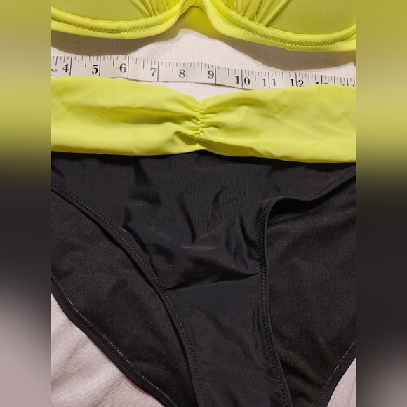 NWT EXTREME SEXY PUSH UP BIKINI NEON RUCHED DETAIL XL OR XXL SWIM SUIT BATHING - Picture 12 of 13